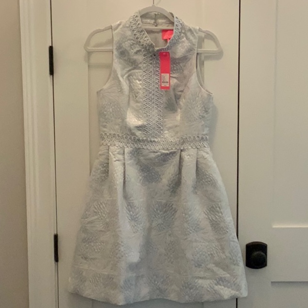Lilly Pulitzer White Textured Sleeveless Mini Dress